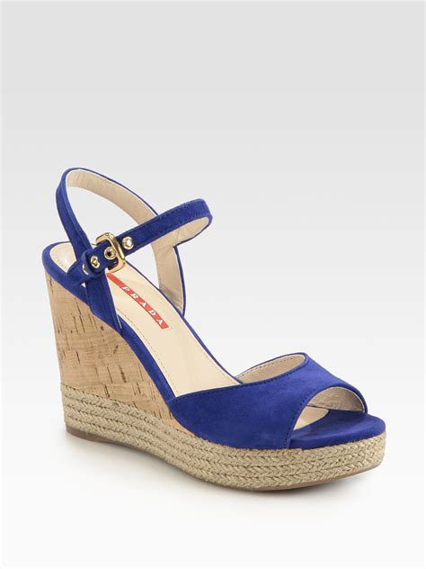 Prada wedge sandals sale